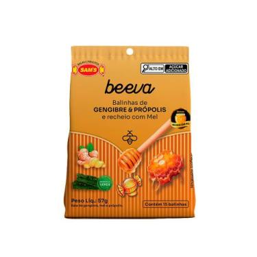 Imagem de Balinhas Beeva de Gengibre & Pròpolis e Recheio com Mel 57g
