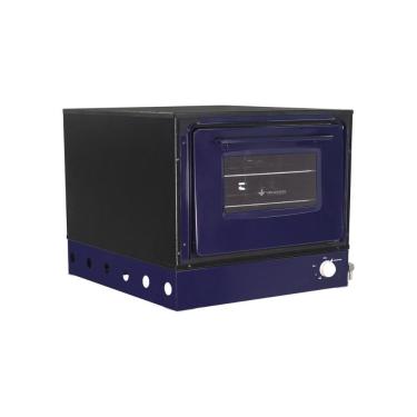 Imagem de Forno de Bancada Metalúrgica Venâncio Gás GLP Bravo BRF Aço Carbono 104L com 2 Grelhas Azul