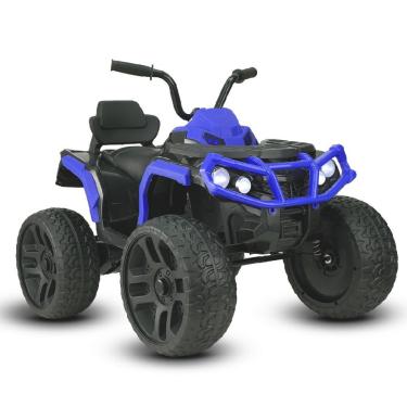 Imagem de Quadriciclo Elétrico Infantil Bravo G4 12V com Frente e Ré Usb Mp3 Led Azul Bang Toys