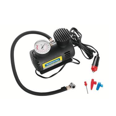 Imagem de Compressor de Ar Portátil para Carros com Manômetro 300 Psi 50W 12V Modelo 42330001 Tramontina