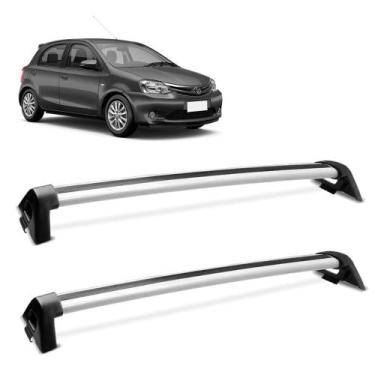 Imagem de Rack de Teto Bagageiro Toyota Etios em Alumínio Prata - Projecar