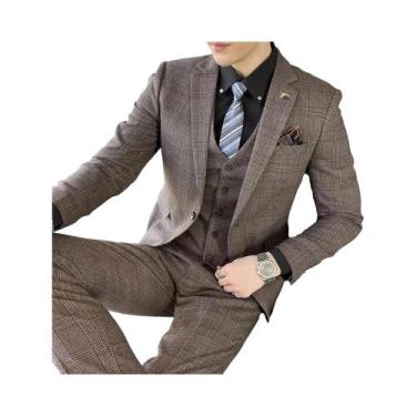 Imagem de Conjunto De Terno Masculino Estilo Britânico Coreano Com Calças E Cole