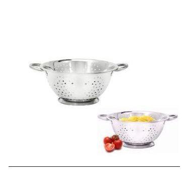 Imagem de Escorredor De Massas E Macarrão De Inox Com Alça Utensílios Para Cozin
