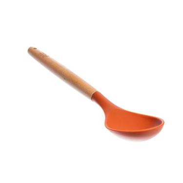 Imagem de Concha Silicone com cabo em madeira de faia Terracota -Fracalanza, 3 m