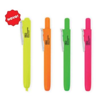 Imagem de Marca-Texto Retrátil 4mm Cores Neon - Tilibra, Rosa