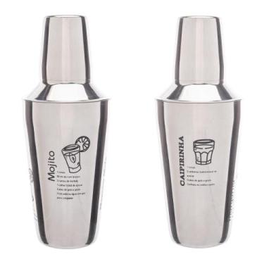 Imagem de Coqueteleira com Receitas Lyor de Aço Inox 500ml