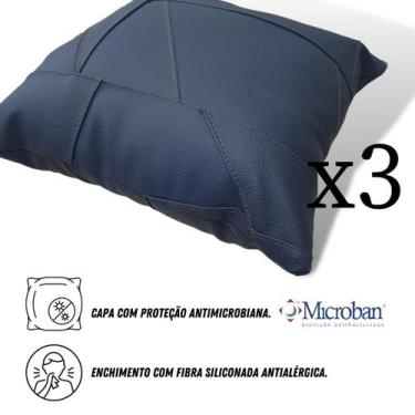 Imagem de Kit 3 Almofadas Corano Para Sofá Sala Alto Padrão Luxo 40x40cm - MARIJ