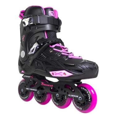 Imagem de Patins Inline Traxart Dynamix Freestyle Urban Hardboot ABEC7 Preto/Ros