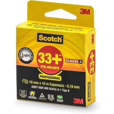 Imagem de Fita Isolante 19mm x 10m Preta 33+ 3M