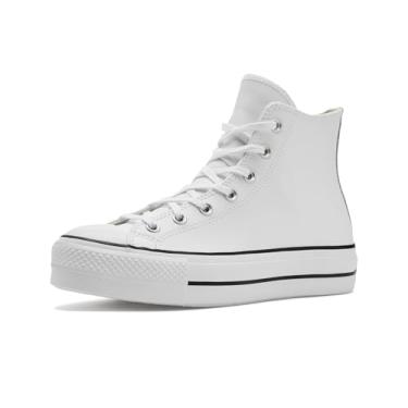 Imagem de Converse Tênis unissex adulto Chuck Taylor All Star Seasonal 2019 cano alto, Branco/Preto/Branco, 34