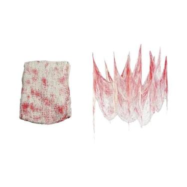 Imagem de Cortinas De Porta De Pano De Gaze Ensanguentada Para Halloween, Adereç