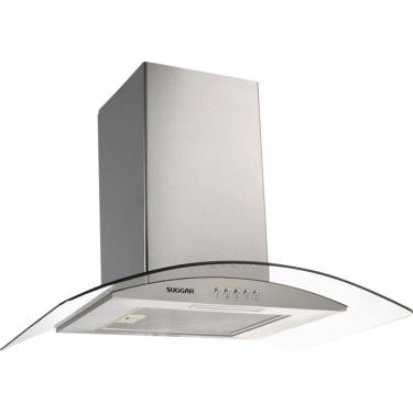 Imagem de Coifa de Parede Suggar Esmeralda 80cm Inox e Vidro com Exaustor e Depurador Inox 220V