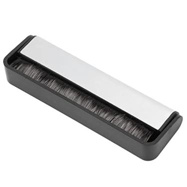 Imagem de Escova de limpeza LP, escova de limpeza de disco de vinil de mesa giratória de fibra de carbono anti estática para casa