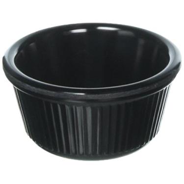 Imagem de Winco Ramekins canelados, 85 g, preto, 12 peças