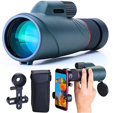 Imagem de Telescópio monocular 10-20x50 prático para adultos, luneta HD à prova d'água com suporte para smartphone para observação de pássaros, passeios, caminhadas, acampamento, viagens