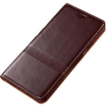 Imagem de Capa carteira para Google Pixel 6/6 Pro com suporte para cartão de crédito, capa flip de couro legítimo, fecho magnético, à prova de choque, capa de telefone para homens e mulheres, preta, 6 Pro 17 cm