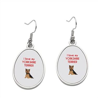 Imagem de Brinco I Love my Yorkshire Terrier - Brincos com pingente para meninas - Presente de festa de aniversário dos namorados