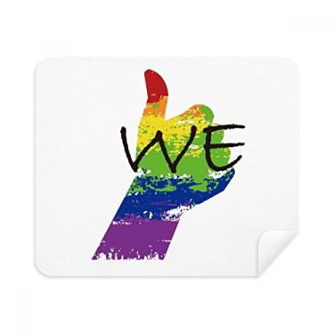 Imagem de LGBT Bandeira de arco-íris We Cleaning, 2 peças, tecido de camurça