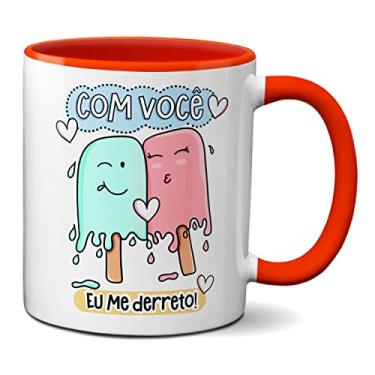 Imagem de Caneca Namorados Fofos Com Você Eu Me Derreto Igual Picolé (Vermelha)