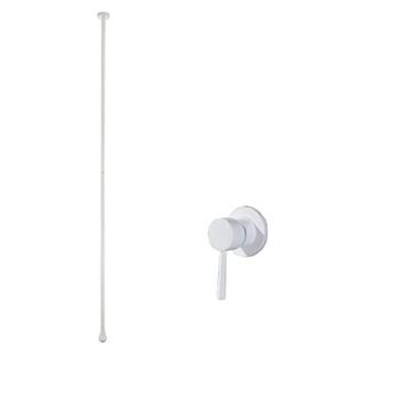 Imagem de Gotas de água de ouro escovado Bacia de teto Água fria quente Torneira para pia de latão com furo único deck de parede torneira do banheiro, branco C