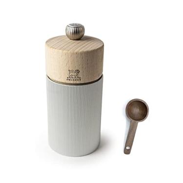 Imagem de Peugeot Line Manual Salt Mill, alu, 12 cm - 4.75" Natural Wood - With Wooden Spice Scoop