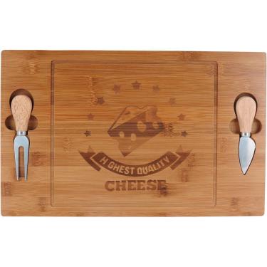 Imagem de CHEESY JG P/ QUEIJO 2x40x25cm BAMBU NATURAL 3PÇ