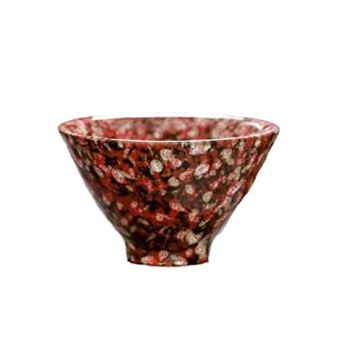Imagem de Conjunto de xícara de chá 1 pçs/6 pçs xícara de chá de cerâmica xícara de chá de porcelana Teaware Kung Fu conjunto de chá doméstico forno mudança de esmalte cerâmica saquê conjunto
