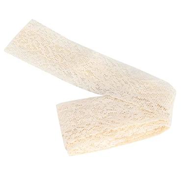 Imagem de 10 metros fita de renda 35 mm bordado rendado acabamento reino DIY acessórios de roupas enfeites de cabelo para costura artesanal (bege)