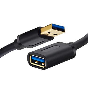 Imagem de Tan QY Cabo de extensão USB 3.0 de 6 m, cabo extensor de alta velocidade USB 3.0 tipo A macho para fêmea para PlayStation, Xbox, pen drive USB, disco rígido, leitor de cartão, scanner, impressora,