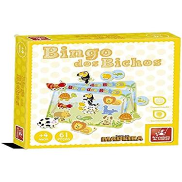 Imagem de Brinquedo Educativo Bingo dos Bichos 61 Peças 4 Cartelas