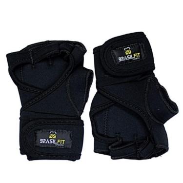 Imagem de Luva Brasil Fit Musculação C/Munhequeira - Preto