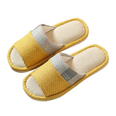 Imagem de Pantufas femininas de dedo aberto, chinelos de casa, espuma viscoelástica, chinelos femininos para conforto interno/externo com absorção de umidade, chinelos casuais para casa