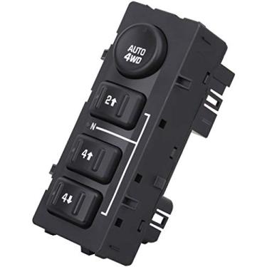 Imagem de Interruptor de caixa de transferência 4x4, botão de tração de roda 4WD, compatível com Chevrolet Silverado 2003-2007, Chevy Suburban, Tahoe, Avalanche, GMC Yukon, Sierra | Substitui OE 15164520, 15136039, 19259313