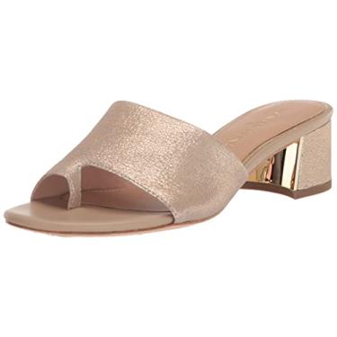 Imagem de Donald Pliner Sandália feminina de salto Melros, Platino - Couro metálico vintage, 37