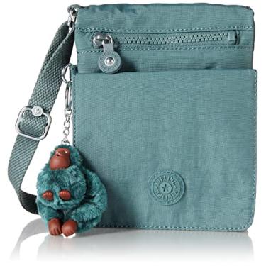 Imagem de Kipling Nova bolsa feminina Eldorado, bolsa tiracolo leve, bolsa de viagem de nylon, Aloe tonal claro, 6''L x 7.75''H x 0.75''D
