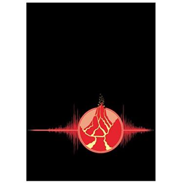 Imagem de Max-Pro 50 emblemático símbolo de fogo elementar vermelho montanha Shuffle-Tech mangas (serve para cartões MTG Mana)