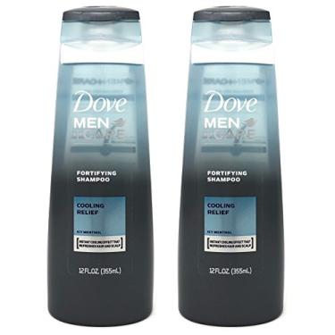 Imagem de Shampoo Fortificante Dove Men + Care, alívio refrescante mentol gelado, 355 ml (pacote com 2)
