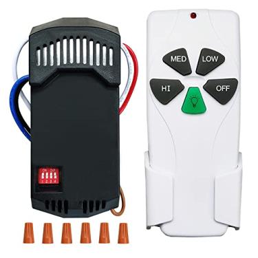 Imagem de YOUZIY Kit de controle remoto universal para ventilador de teto de substituição de Hunter, Harbor Breeze, Hampton Bay, com receptor, regulador de luz, para modelo FAN-53T 2AAZPFAN-53T FAN-11T KUJCE9103 UC7030T