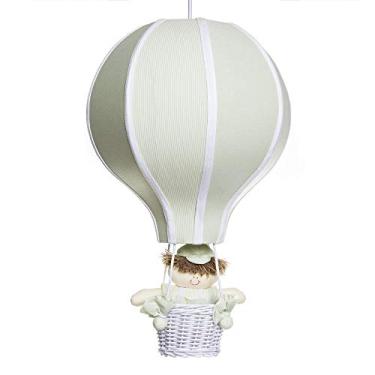 Imagem de Potinho de Mel Lustre Balão Com Boneco Quarto Bebê Infantil Menino Verde Grande