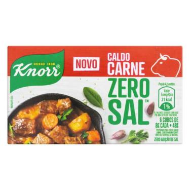 Imagem de Caldo Tablete Carne Knorr Zero Sal Caixa 48G 6 Unidades