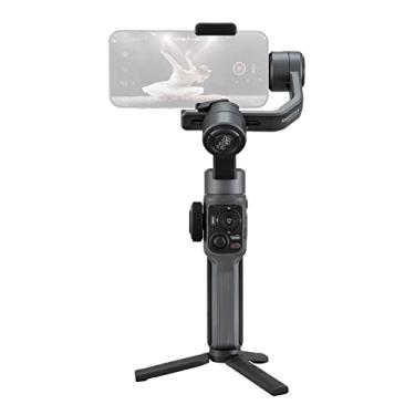 Imagem de Qudai Smooth 5 Handheld 3-Axis Smartphone Gimbal Estabilizador com Dolly Zoom Rastreamento Inteligente Timelapse Controle de Gestos AI Edição Tripé para a Maioria dos Smartphones Gravação de Vídeo