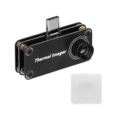 Imagem de Qudai Tipo-C Interface 32 * 32 Resolução Termovisor Infravermelho Multifuncional Medidor de Temperatura Medidor Celular para Celular Android com Função OTG