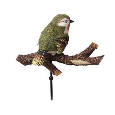 Imagem de KIZQYN Ganchos de casaco cabide montado na parede, cabide de casaco de varanda, gancho que economiza espaço, gancho de parede adequado, para casacos, cachecóis, bolsas, toalhas, chaves, chapéus cabide de parede (cor: latão)