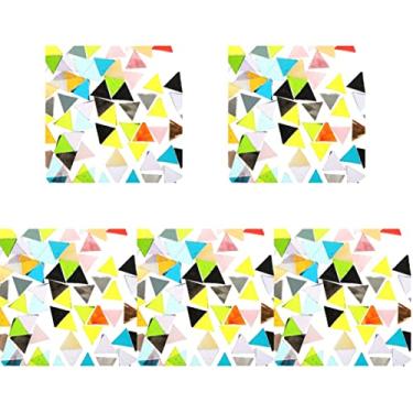 Imagem de 5 Unidades 1 Mosaico Triangular Mosaicos Telha De Mosaico Faça Você Mesmo Mosaico Manchado Fabricação De Artesanato Em Mosaico Pedra De Mosaico Doméstico 3d Amarrar Vidro