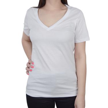 Imagem de Camiseta Feminina basico.com Ultraleve Branco - 102101