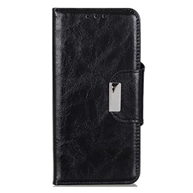 Imagem de YINGDAFENG Capa para Google Pixel 7, capa de couro PU premium TPU amortecedor com suporte de cartão função de suporte de absorção magnética flip carteira, preto
