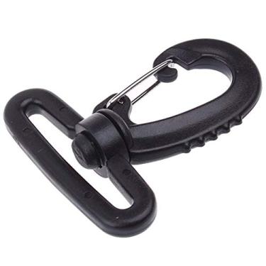 Imagem de Flyshop Clipes de plástico preto com fecho lagosta e fivela rotativa com fecho giratório 50 peças (3,8 cm)