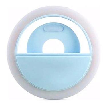 Imagem de Luz Selfie Ring Light Clipe Anel Led Flash Celular Novidade Cor:Azul