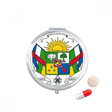 Imagem de Porta-comprimidos com emblema nacional da África Central, porta-remédios