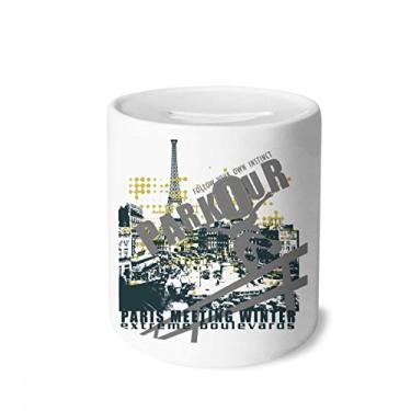 Imagem de DIYthinker Graffiti Street Hip-Hop Paris caixa de dinheiro caixa de cerâmica para presente de cofrinho